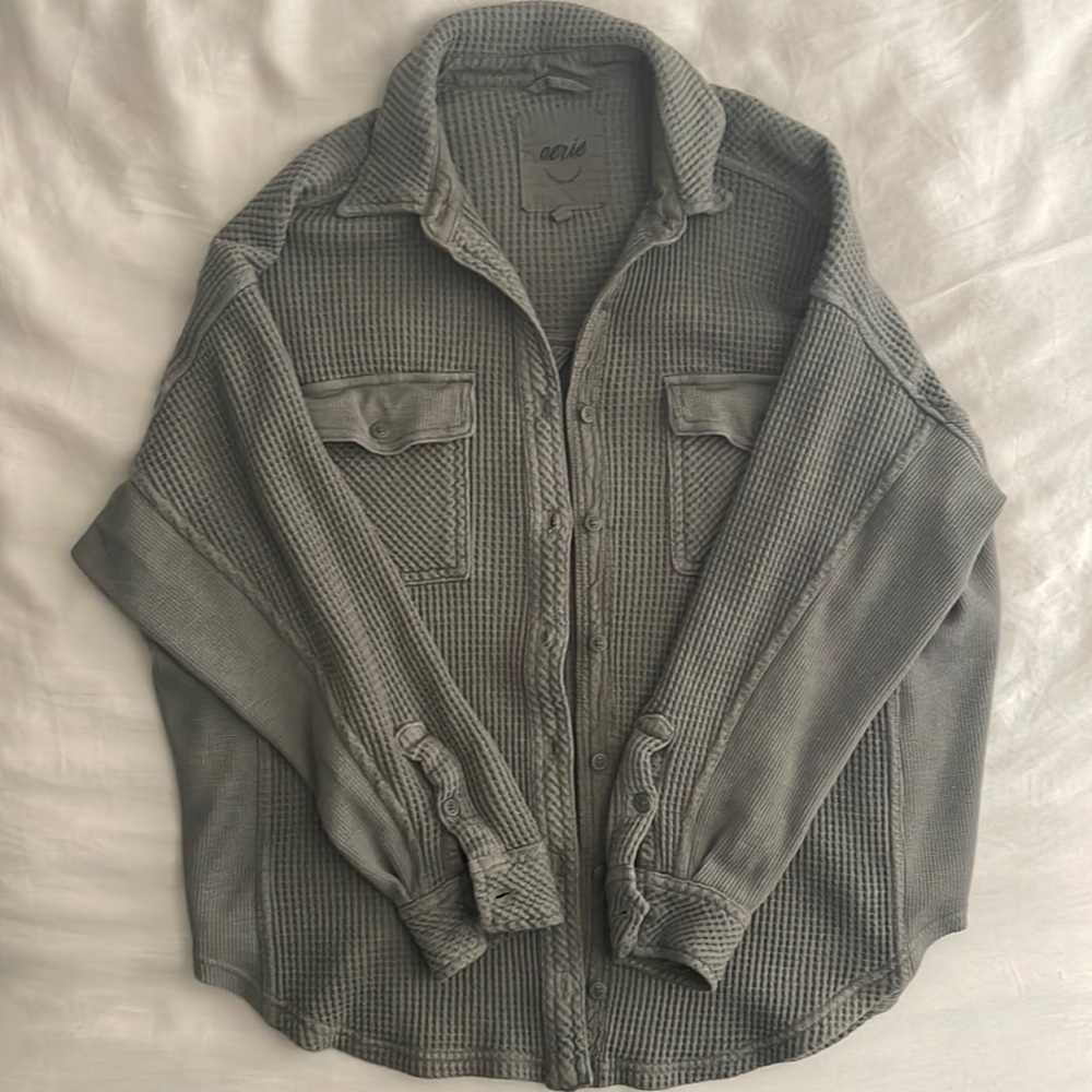 American Eagle Lumberjane Waffle Shirt